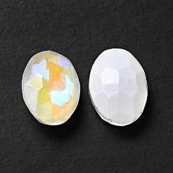 Cabochon in strass di vetro stile moka fluo&nbsp;GGLA-M005-01A-001MK