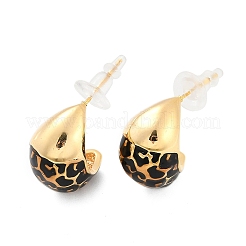 Pendientes de esmalte de latón&nbsp;EJEW-P301-12G