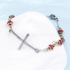201 bracelets à maillons en acier inoxydable&nbsp;BJEW-A032-01GP-03