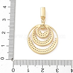 Messing micro pave klare zirkonia anhänger&nbsp;KK-F939-04A-G