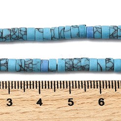 Gefärbten Synthesetürkisfarbenen Perlen Stränge&nbsp;G-Z089-A04-Q