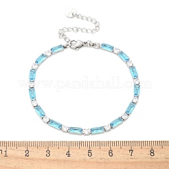 304 Edelstahl-Strass-Cup-Link-Armbänder für Damen&nbsp;BJEW-F488-20P