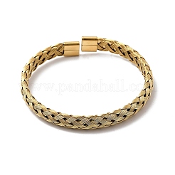 Geflochtene Armreifen aus 304er Edelstahl für Damen&nbsp;BJEW-A067-07G