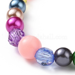 Sets mit Armbändern und Halsketten zum Thema Regenbogen für Kinder&nbsp;SJEW-JS01266