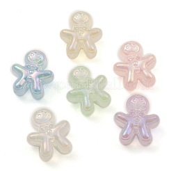 Placage uv lumineux perles acryliques irisées arc-en-ciel&nbsp;PACR-E002-04