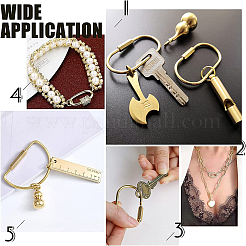 6 Stück 6 Stile 304 Edelstahl Schraube Karabiner Schloss Charms&nbsp;STAS-UN0040-79