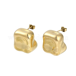 Pendientes cuadrados de acero inoxidable 304 con revestimiento iónico (IP) para mujer&nbsp;EJEW-K281-25G