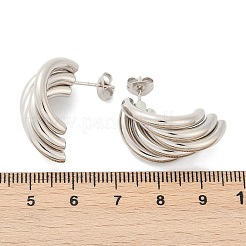 Boucles d'oreilles à tige en acier inoxydable 201&nbsp;EJEW-Q026-23P