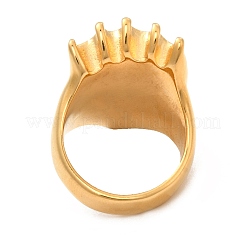Anillos de dedo con rhinestone de acero inoxidable 304 con revestimiento iónico (IP)&nbsp;RJEW-F136-02A-G