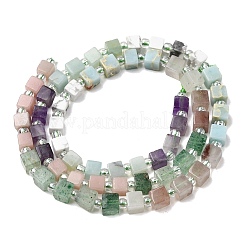 Natürlicher grüner Erdbeerquarz & rosa Opal & Südlicher Jade & Blumenamazonit & Amethyst & Howlith-Perlenstränge&nbsp;G-H333-03L