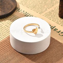 Bague ouverte en acier inoxydable 304 avec strass pour femme&nbsp;LS-RJEW-F169-01G-06