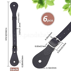 6 Stück Sporenriemen aus PU-Leder&nbsp;FIND-GF0009-27A