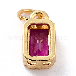 Echte 18k vergoldete Messing-Intarsien-Anhänger aus Zirkonia&nbsp;ZIRC-L100-075G-04