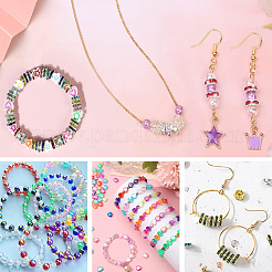Kits de fabrication de bijoux en perles de strass acryliques et en laiton&nbsp;DIY-SP0002-85
