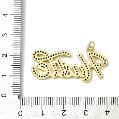 Pendentifs avec zircon cubiques à micro-pavés en laiton&nbsp;KK-H270-07H-01