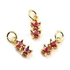 Breloques en laiton avec zircone cubique&nbsp;KK-A156-14G-RS
