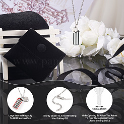 1 Stück Halsketten-Set mit Anhänger und Säule aus 304 Edelstahl mit Gedenkurne und Asche&nbsp;NJEW-TA0001-18