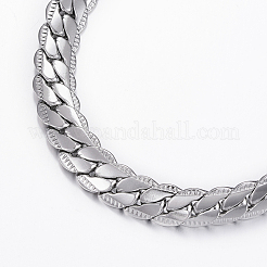 Bracciali a catena in acciaio inossidabile 304 anti-ossidazione&nbsp;X-BJEW-H491-03P