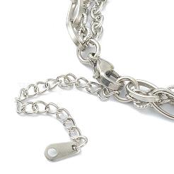 Bracelets multibrins en acier inoxydable 304 résistant au ternissement&nbsp;STAS-A051-05P