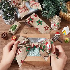 3 stücke 3 arten weihnachten thema sackleinen band jute band&nbsp;OCOR-FG0001-63