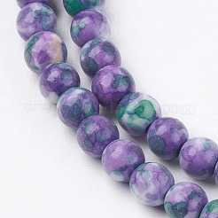 Synthetik Meer weißer Jade Perlen Stränge&nbsp;G-L019-6mm-M
