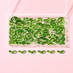 100 Stück sprühlackierte transparente Glasperlen&nbsp;GLAA-FS0002-04