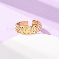 Anillos de puño abiertos de acero inoxidable 304 para mujer&nbsp;RJEW-K309-32D-G