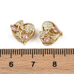 Mehrsträngige Glieder aus Messing mit Pavé-Kubikzirkonia&nbsp;ZIRC-F145-01G-02