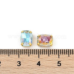 Strasse aus Messing und Glas zum Aufnähen&nbsp;RGLA-U001-07G-02