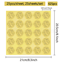 Bildaufkleber aus Goldfolienpapier&nbsp;STIC-WH0030-003