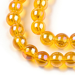 Chapelets de perles en verre transparent électrolytique&nbsp;LS-GLAA-T032-T6mm-AB11