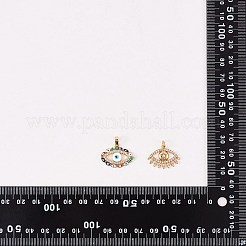 Placage de crémaillère en laiton micro pavé pendentifs en zircone cubique claire&nbsp;ZIRC-SZ0003-41