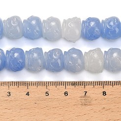 Perles sculptées en corail synthétique teinté&nbsp;BSHE-H114-03E