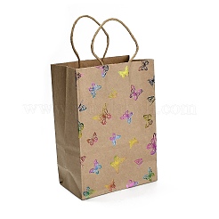 Geschenktüten aus Kraftpapier mit Regenbogenfarben-Stempel&nbsp;ABAG-K005-01B