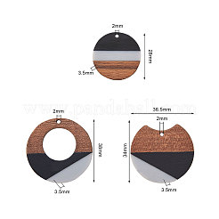 Resina tricolor y colgantes de madera&nbsp;RESI-CJ0001-15