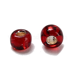 Silber ausgekleidet Glasperlen&nbsp;SEED-H004-01B