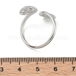 Anillos abiertos para puños de acero inoxidable 304&nbsp;RJEW-D357-04P