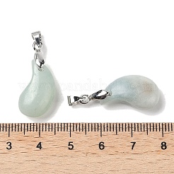 Amazonit Anhänger mit natürlichen Blumen&nbsp;G-NH0025-14P-09