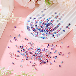 390 pièce de perles de rocaille en verre transparentes de 3 couleurs&nbsp;GLAA-TA0003-76C
