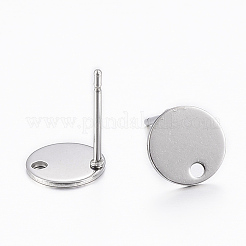 Orecchini a bottone in acciaio inossidabile 201 anti-ossidazione&nbsp;STAS-K154-64P