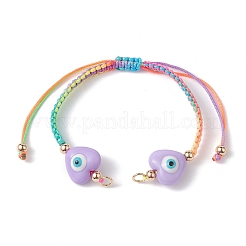 Fabrication de bracelets à cordon tressé en nylon réglable de couleur dégradée&nbsp;AJEW-JB01162