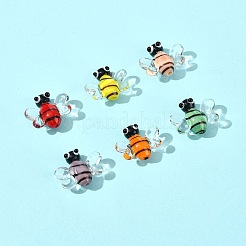 6pcs 6 Farben handgemachte Bunte Malerei-Perlen&nbsp;LAMP-FS0001-55