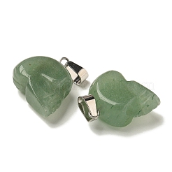 Pendentifs en aventurine vert naturel&nbsp;G-Z067-02P-02