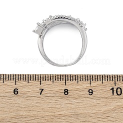 Anneaux en laiton micro pave clair zircone cubique&nbsp;LS-RJEW-S398-01P