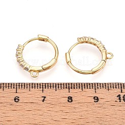 Creolen-Zubehör aus Messing mit Mikropavé und Zirkonia&nbsp;KK-N261-26G