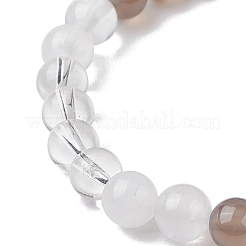 Braccialetti elastici con perline rotonde in diaspro picasso naturale e pietre preziose miste per le donne&nbsp;BJEW-JB11056-03