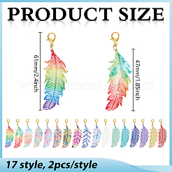 34 pz 17 decorazioni pendenti in acciaio inossidabile 430 e 201&nbsp;HJEW-PH02346