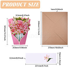 Ensembles de cartes de vœux en papier à faire soi-même avec bouquet de fleurs&nbsp;AJEW-WH0455-197B