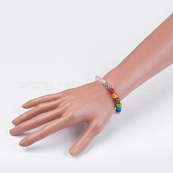 Natürlichen Rosenquarz Stretch-Armbänder&nbsp;BJEW-JB03951-03