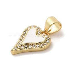 Pendenti in zirconi cubici trasparenti in micro pavè di ottone&nbsp;KK-E091-02G